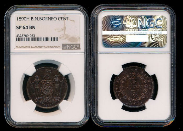 British North Borneo 1c 1890H specimen (1 of 1)
