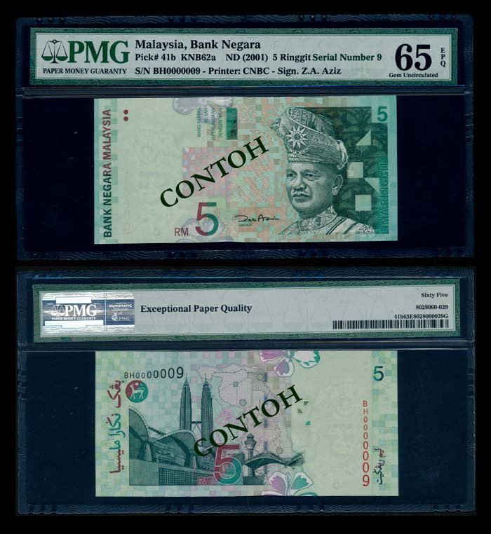 Malaysia RM5 2000 BH0000009 PMG Gem UNC65EPQ (1 of 1)