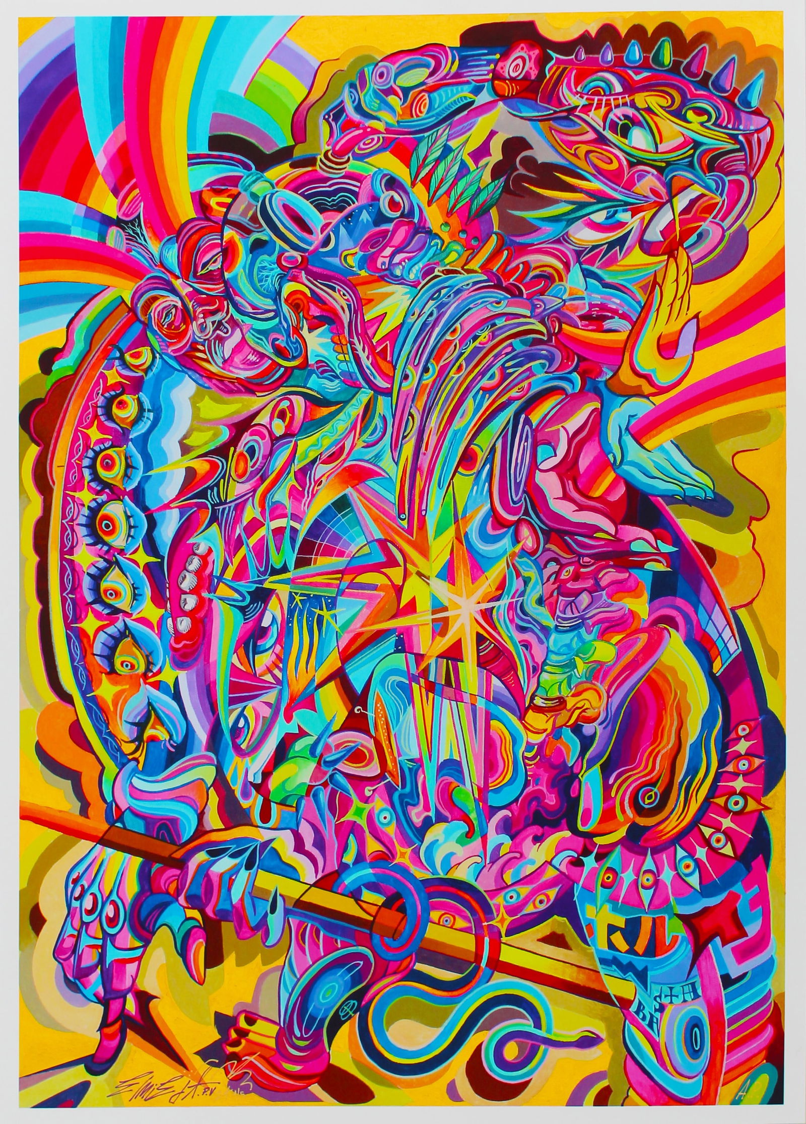 Hang on To Your Ego Nº 3 by Pablo "El Miedo" Valdovinos LE Print (1 of 3)