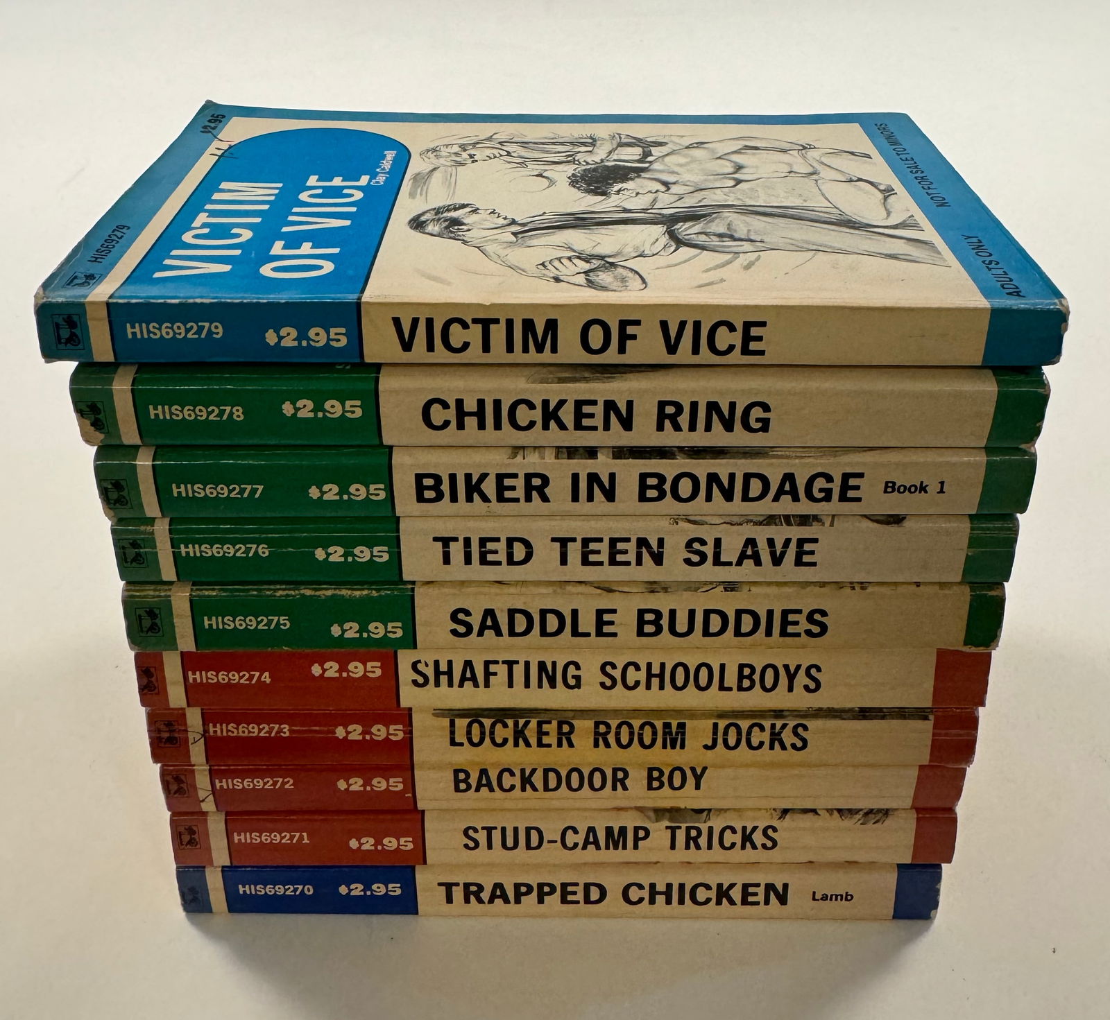 HIS69 Book Club  HIS 69 Book Club Lot of 10 Gay Pulp Fiction Novel Set C (1 of 5)