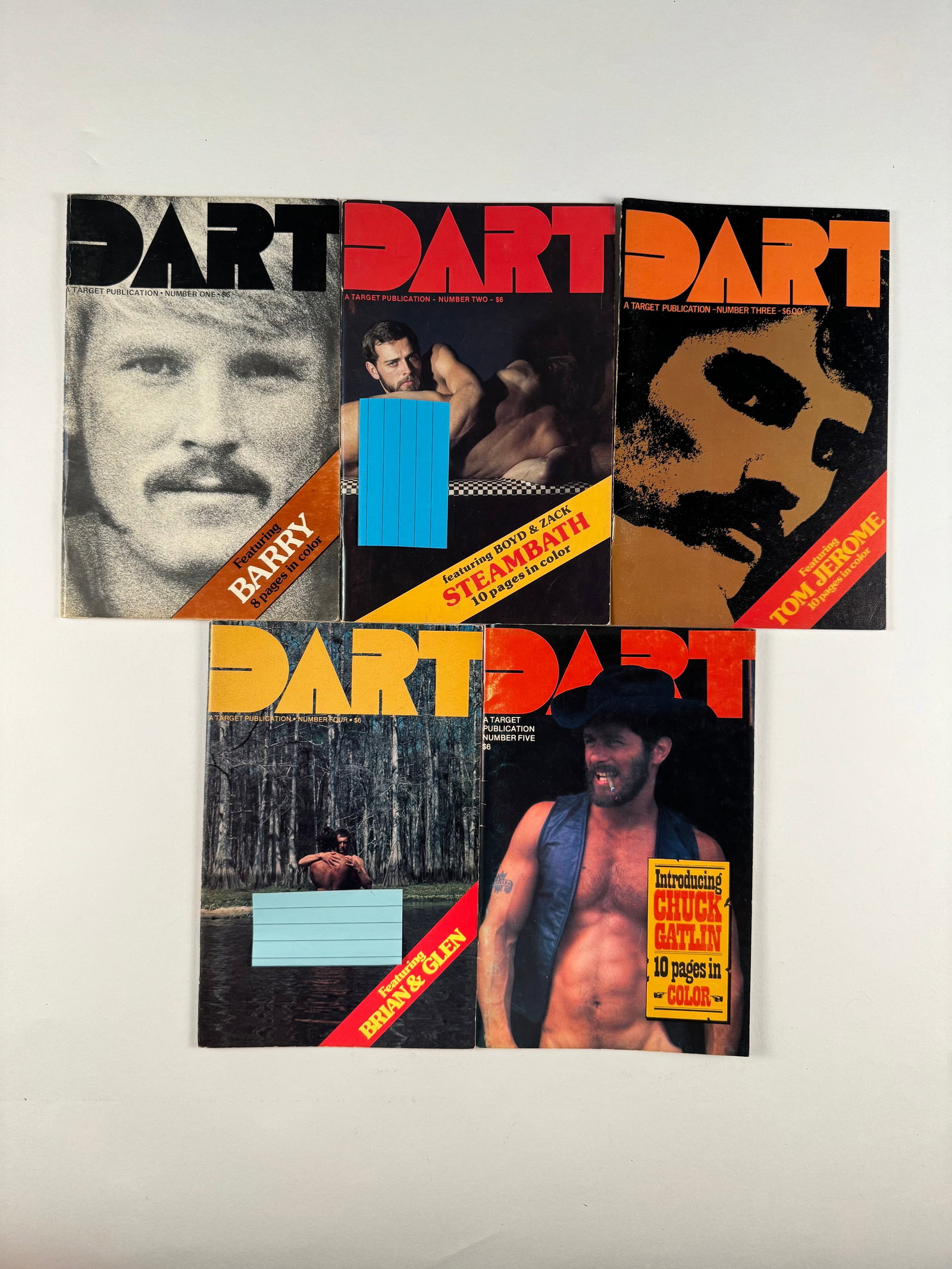 Lot of 5 Dart Magazines - Target Studios - Gay Interest Issues 1, 2, 3, 4, and 5 - 1974, 1975, 1976 (1 of 7)
