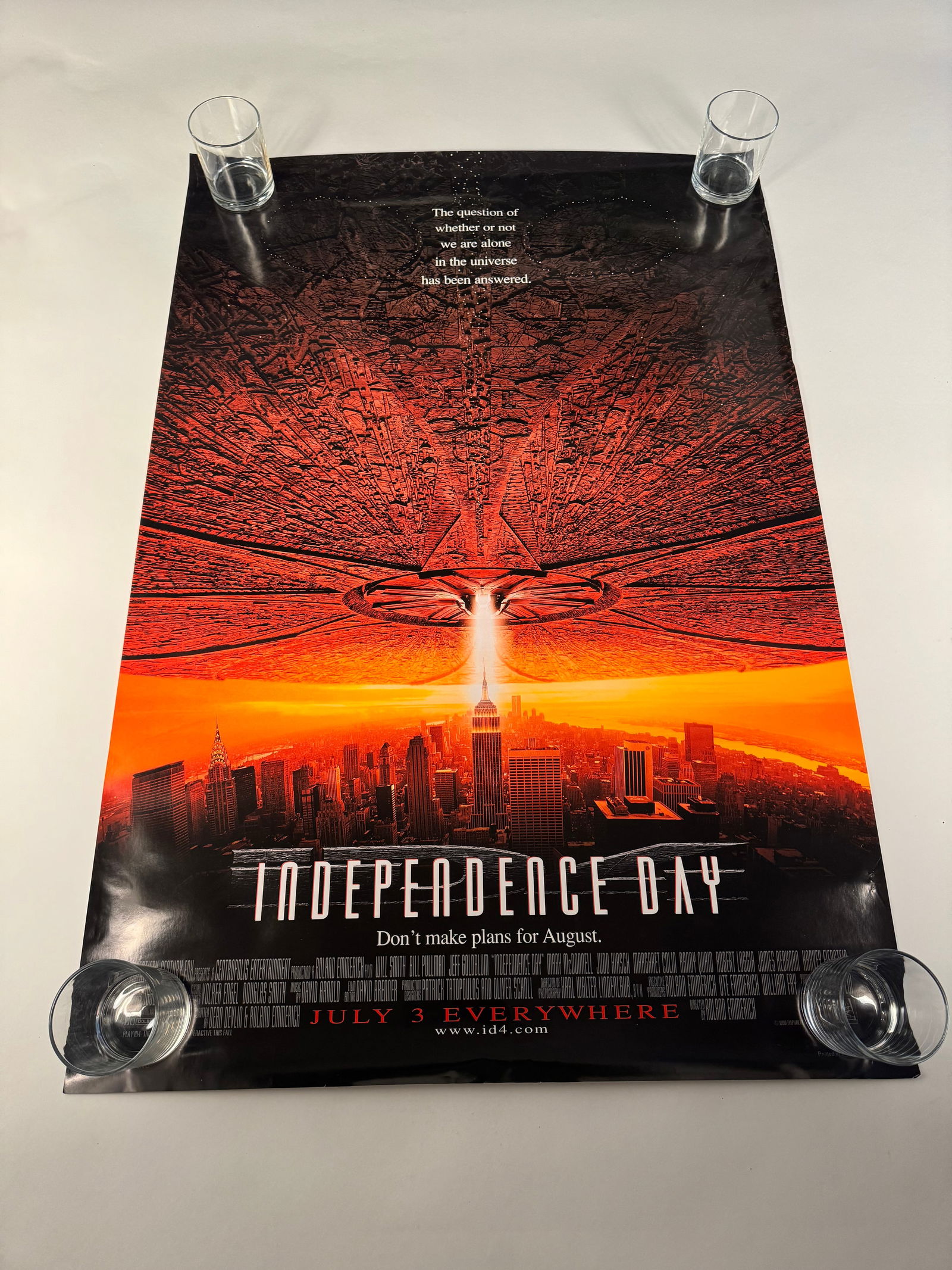 Independence Day 1996 Original One Sheet 27x40 Vintage Unfolded Poster (1 of 8)