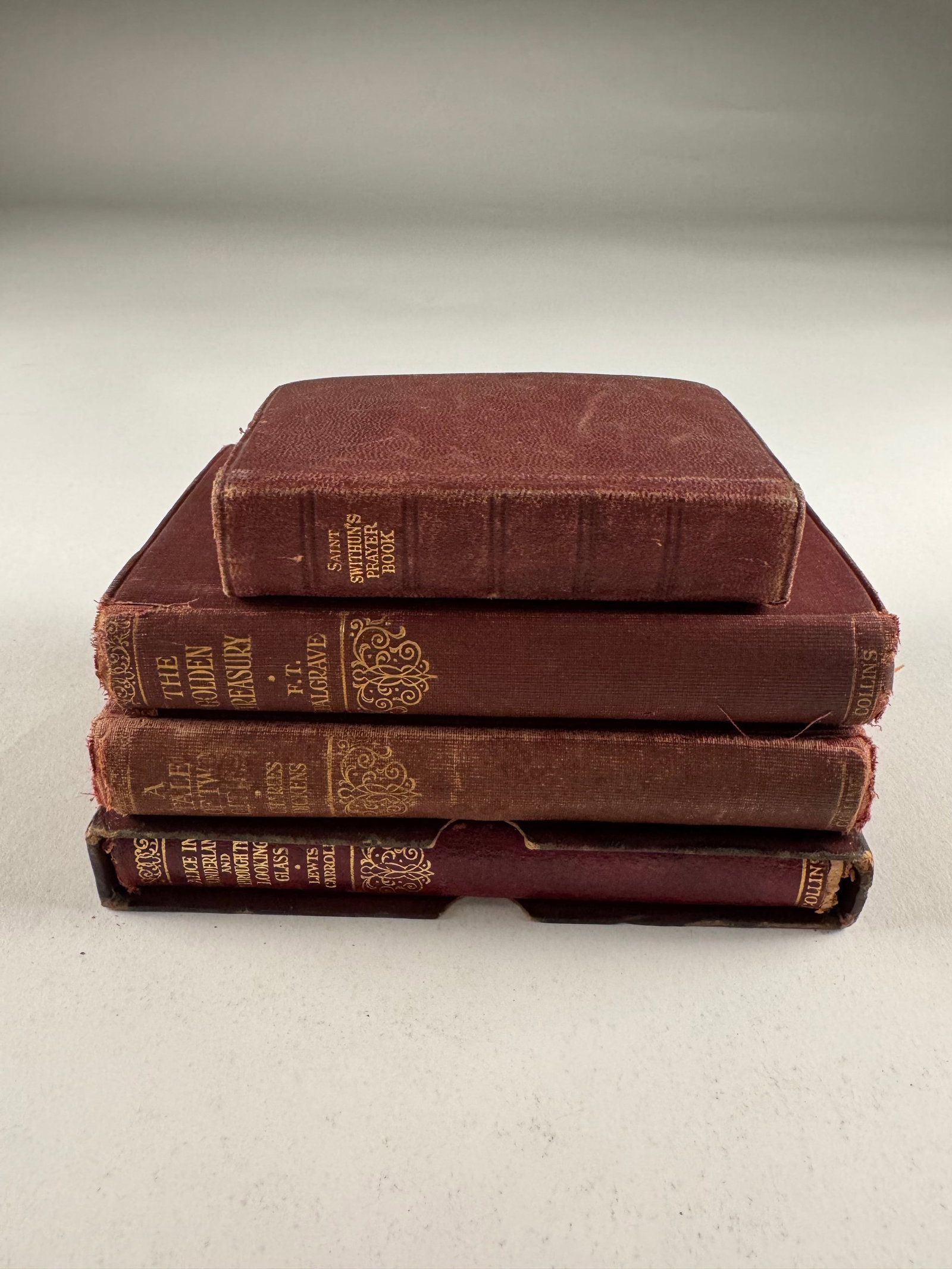 Lot of 4 Books - Alice in Wonderland, Tale of Two Cities, Golden Treasury, Saint Swithun's Prayer (1 of 9)