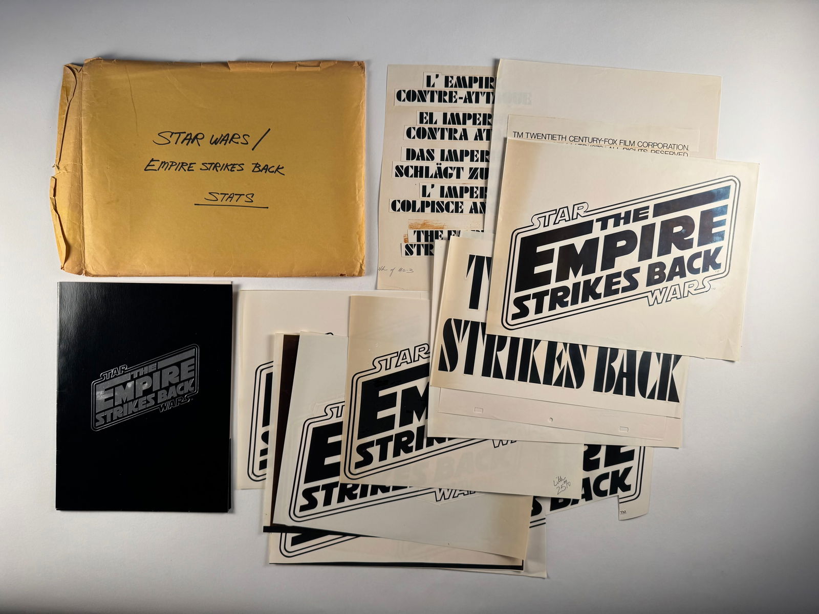 Empire Strikes Back 1980 Original Production Trailer Title Treatment Design Variation Assets Pack B (1 of 5)