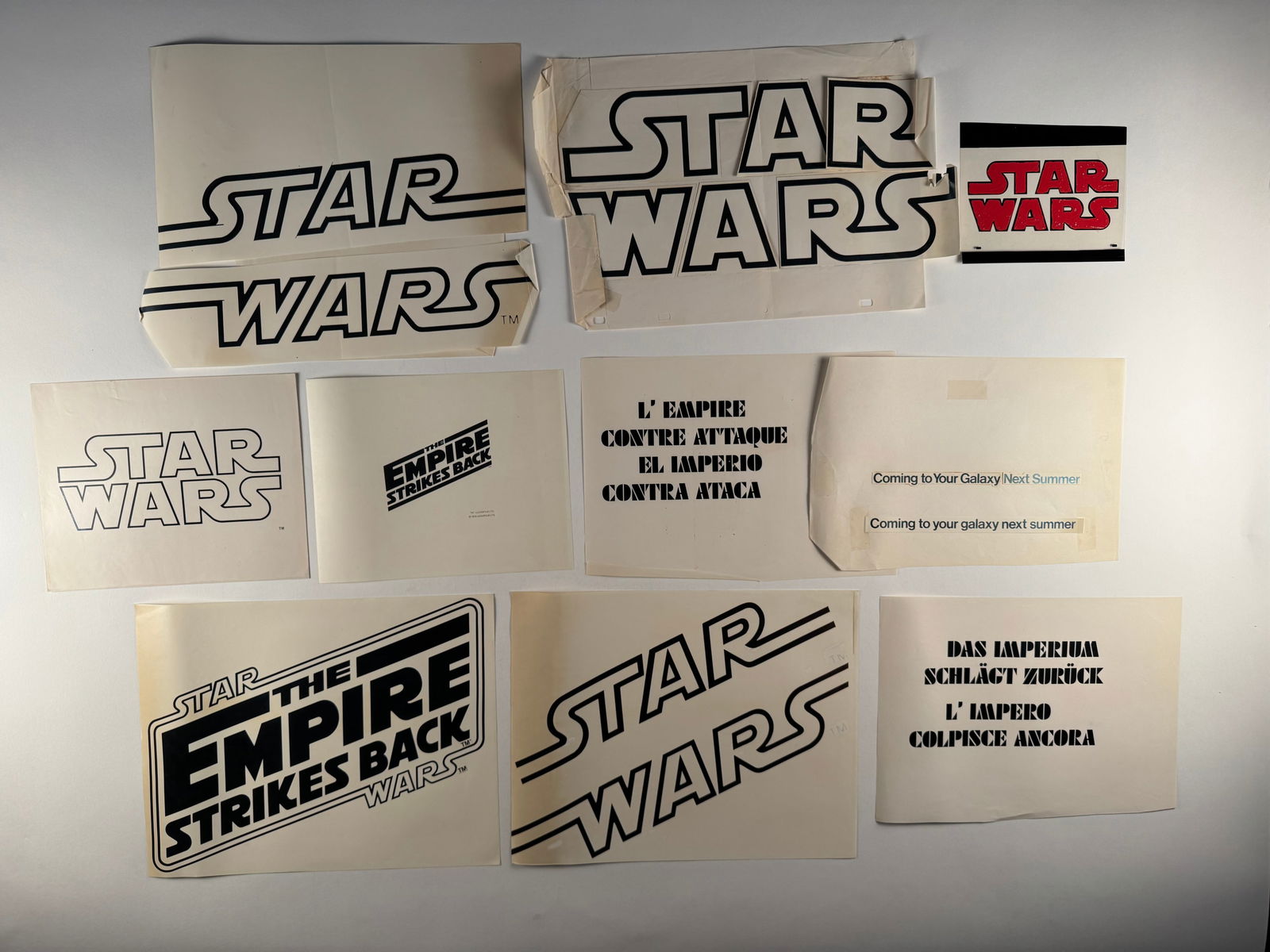 Empire Strikes Back 1980 Original Production Trailer Title Treatment Design Variation Assets Pack C (1 of 7)