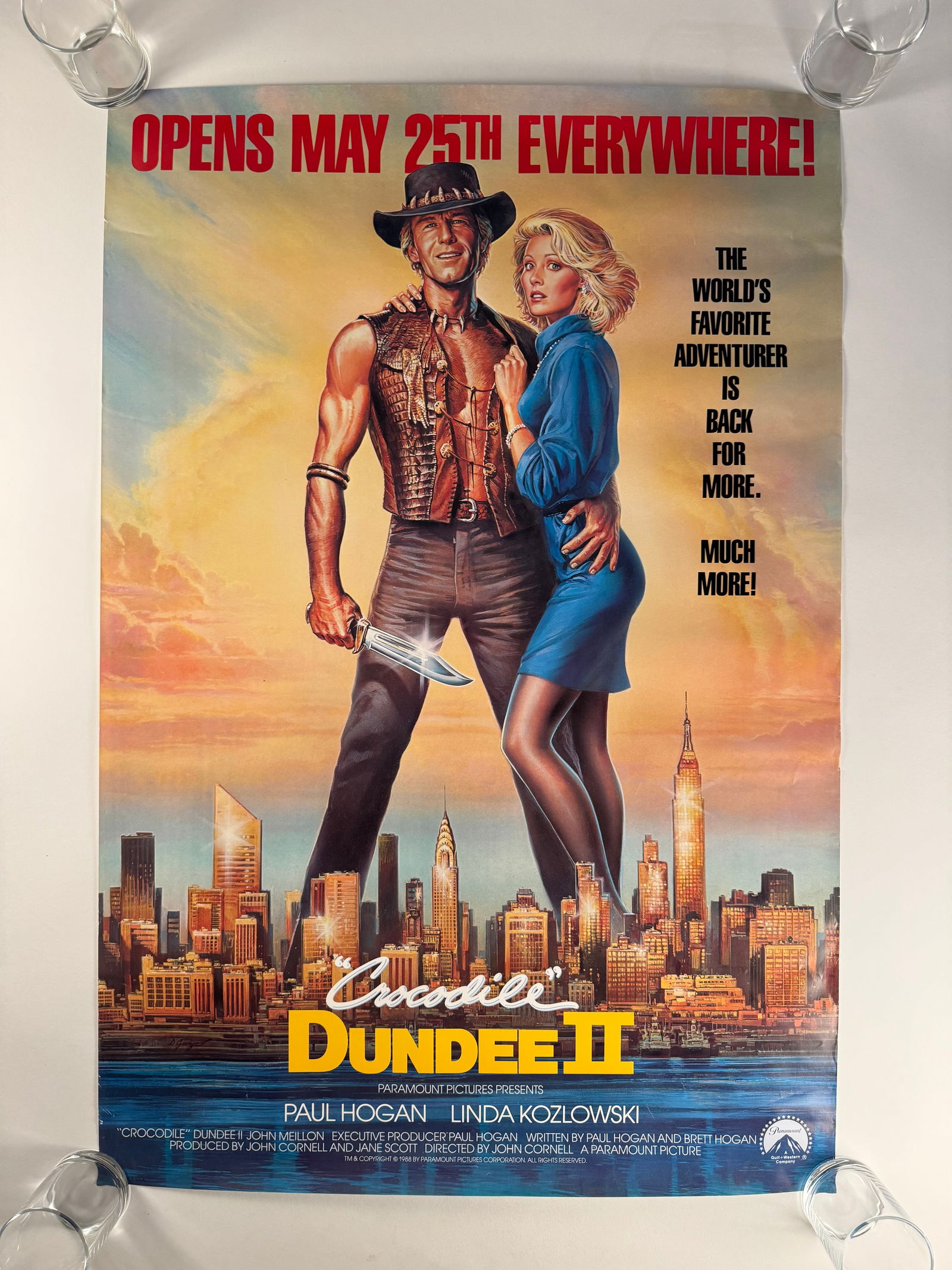 Crocodile Dundee 2 1988 Poster 2 Original One Sheet Movie Poster 27x40 Vintage Paul Hogan Film (1 of 6)