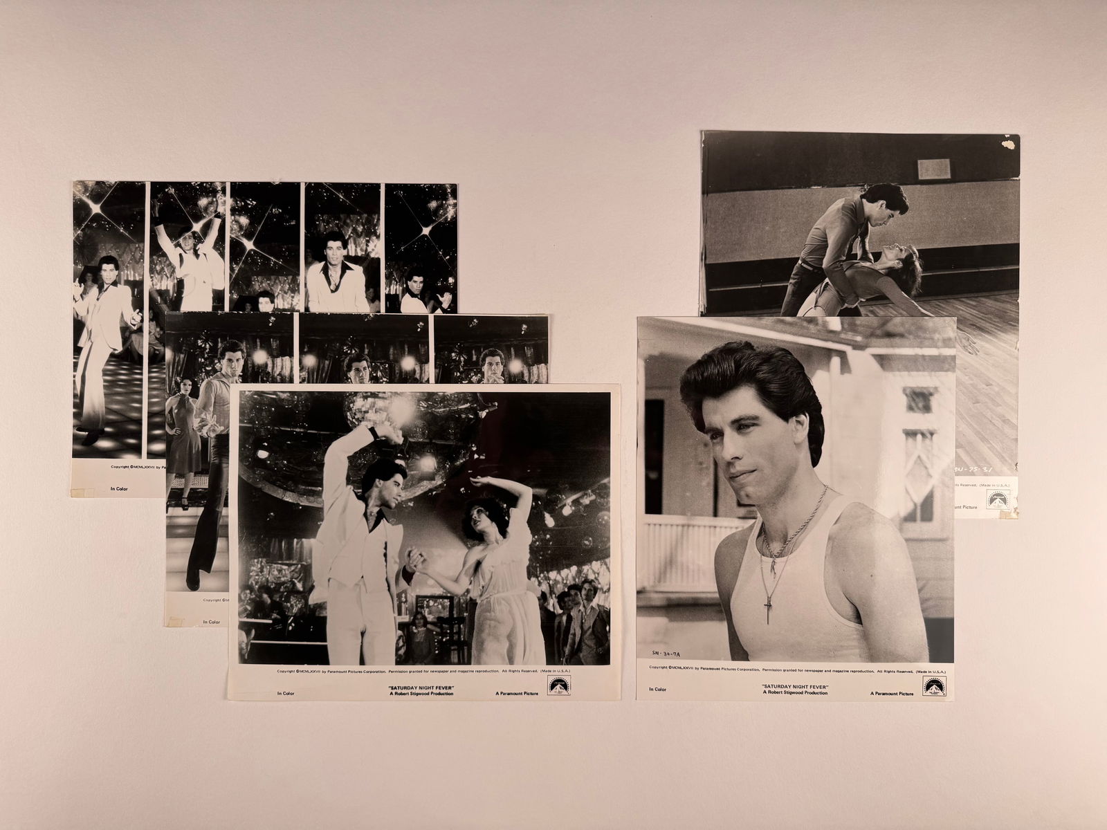 Lot of 5 Saturday Night Fever Black and White Press Photos (1 of 3)