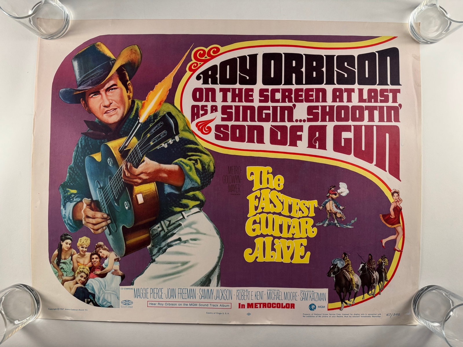 The Fastest Guitar Alive Vintage Half Sheet Movie Poster Michael D. Moore Roy Orbison 28x22 (1 of 5)