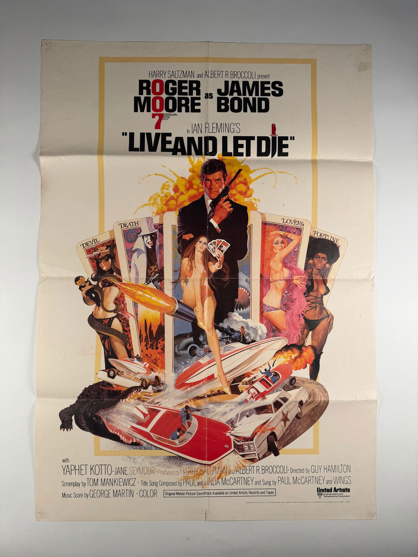 Live and Let Die 1973 Folded English UK One Sheet Original Movie Poster 27" x 39 (1 of 7)