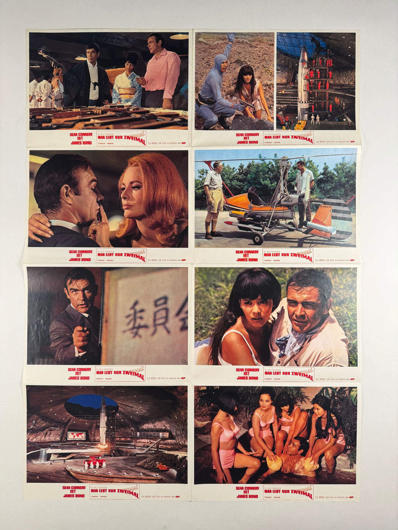 You Only Live Twice 1967 Folded German Uncut Lobby Sheet Original Movie Poster 23" x 33" (1 of 6)