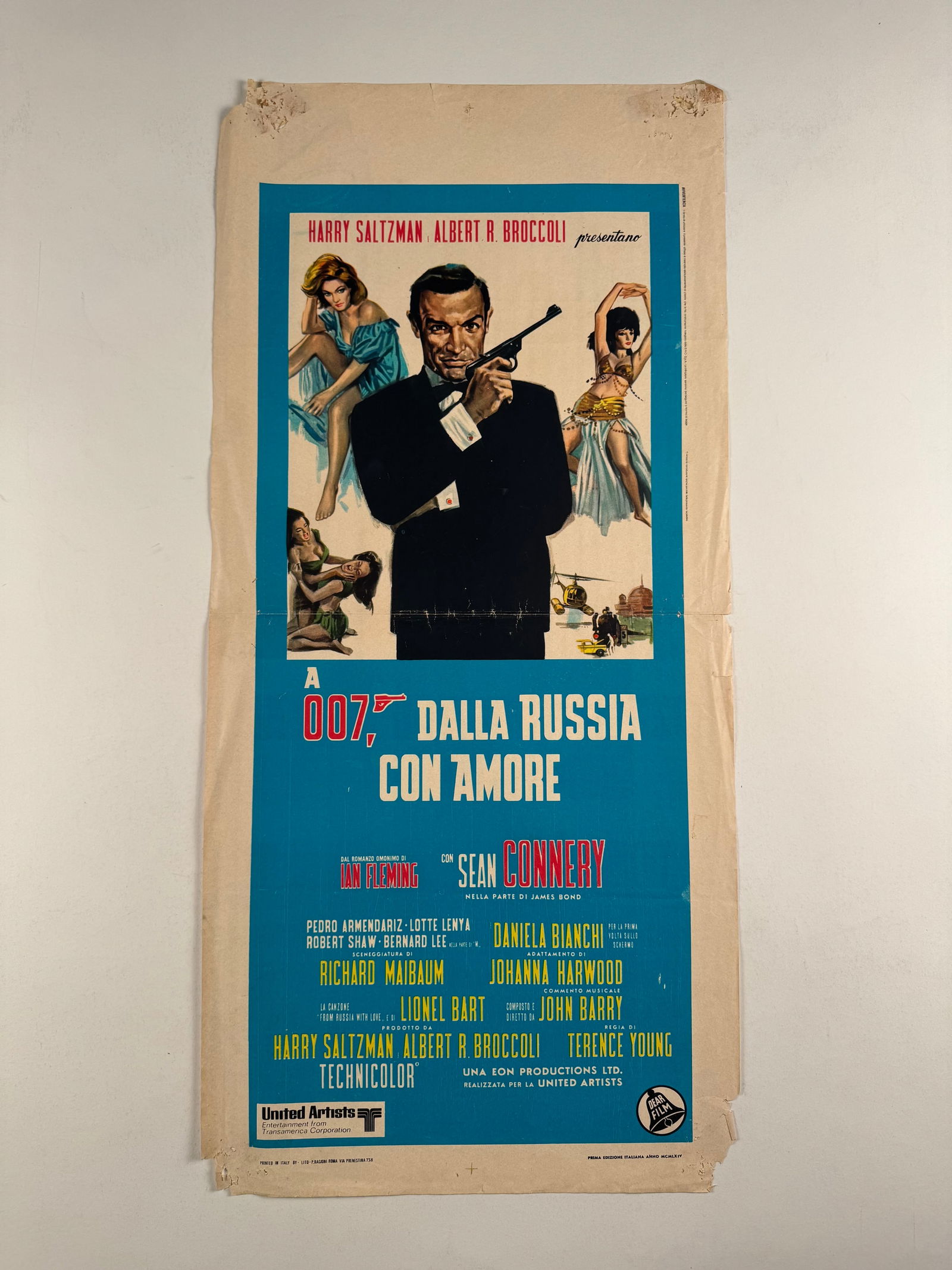 From Russia With Love 1963 Italian Locandina Original Movie Poster 13x27.5 (1 of 6)