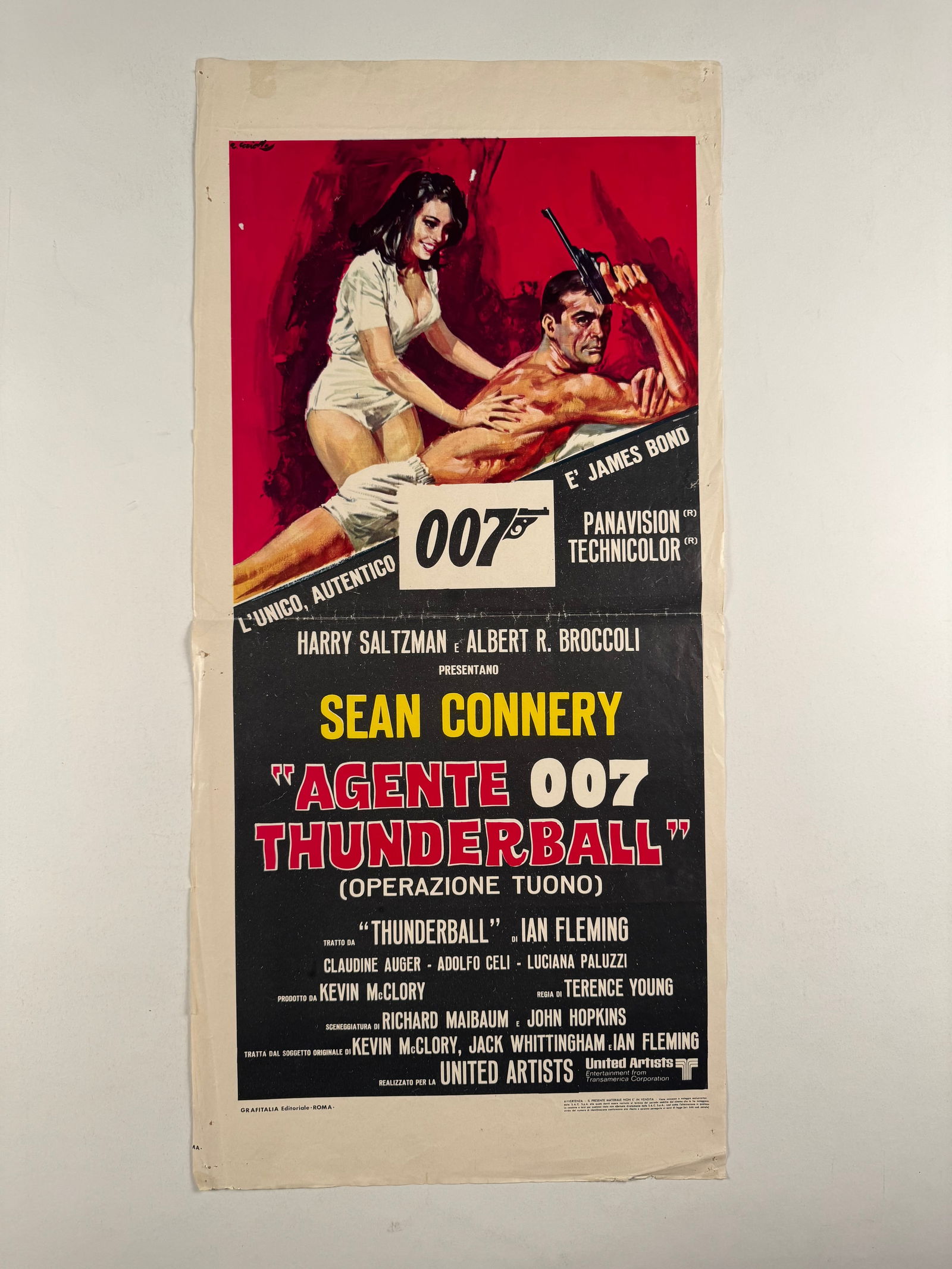 Thunderball 1965 Italian Locandina Original Movie Poster 13x27.5 PLEASE READ FOR VERSION (1 of 8)