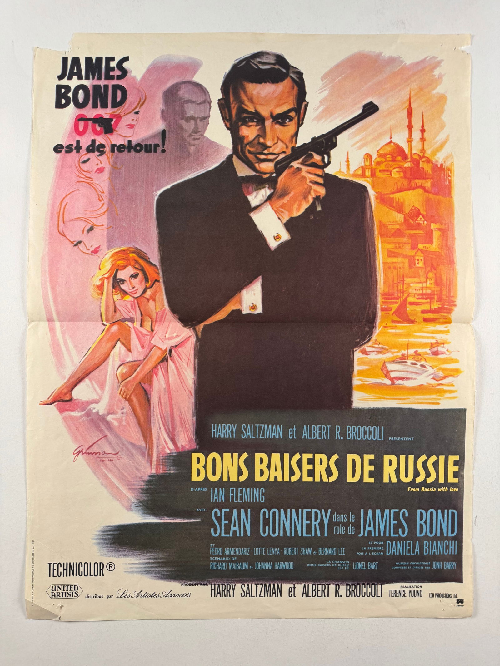 From Russia With Love 1963 French Small Original RR1980s Movie Poster 15.5x20.5 (1 of 6)