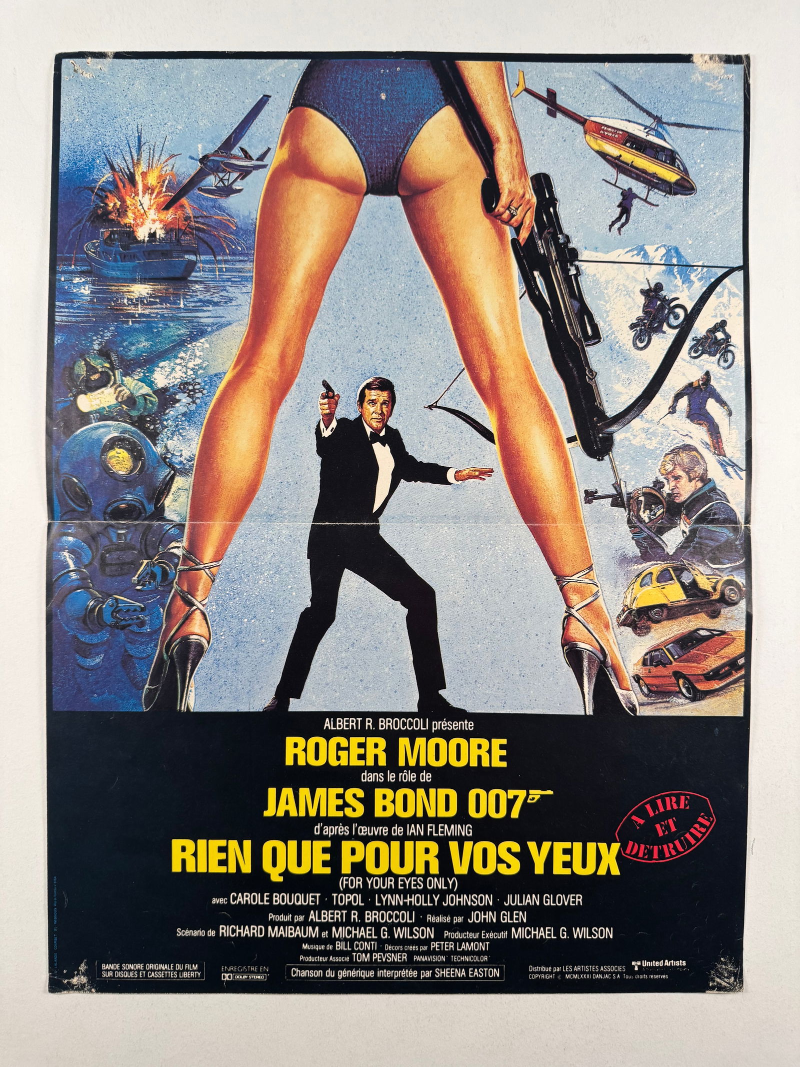For Your Eyes Only 1981 French Original Movie Poster 16x21 (1 of 6)