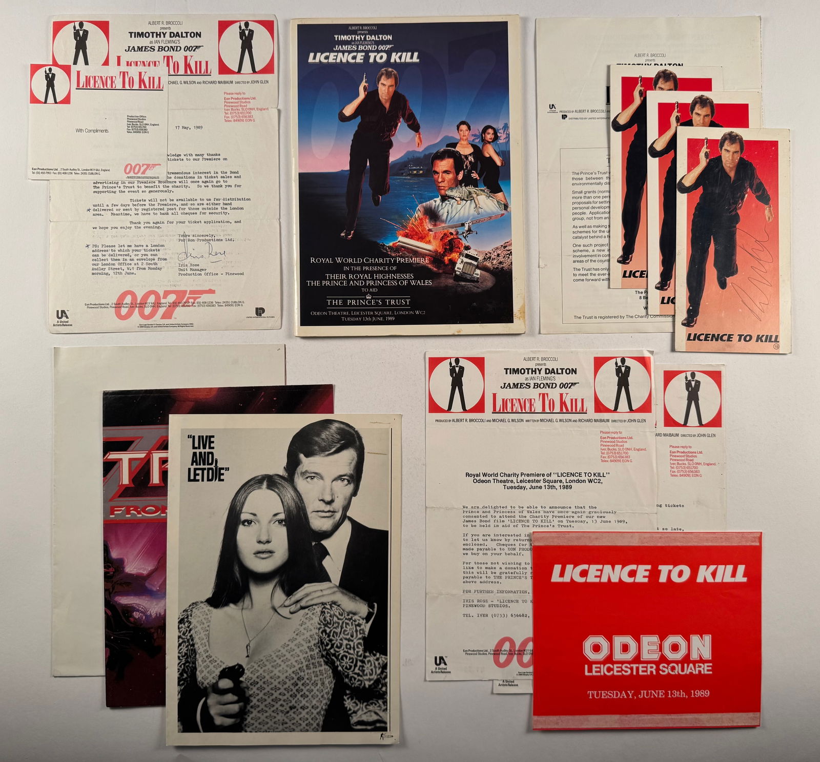 License to Kill 007 James Bond 1989 Premiere Program, Letters, Posters and Robert Davi Autograph (1 of 5)