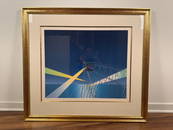 I'm Writing From Coney Island by Jean-Michel Folon - Framed Screenprint Signed and Numbered 130/200