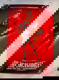 The Incredibles 2004 Double Sided One Sheet DSS Original Vintage Movie Poster 27"x40" Disney: The Incredibles is a 2004 American animated superhero film produced by Pixar Animation Studios for Walt Disney Pictures. Written and directed by Brad Bird, it stars the voices of Craig T. Nelson, Holl