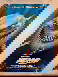 Finding Nemo 2003 Style A One Sheet Double Sided DSS Original Movie Poster 27"x40" Disney Pixar: Finding Nemo is a 2003 American animated comedy-drama adventure film produced by Pixar Animation Studios for Walt Disney Pictures. The film was directed by Andrew Stanton, co-directed by Lee Unkrich,