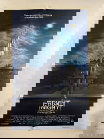Fright Night 1985 Folded One Sheet Original Movie Poster 27"x41" Tom Holland Cult Classic (1 of 5)