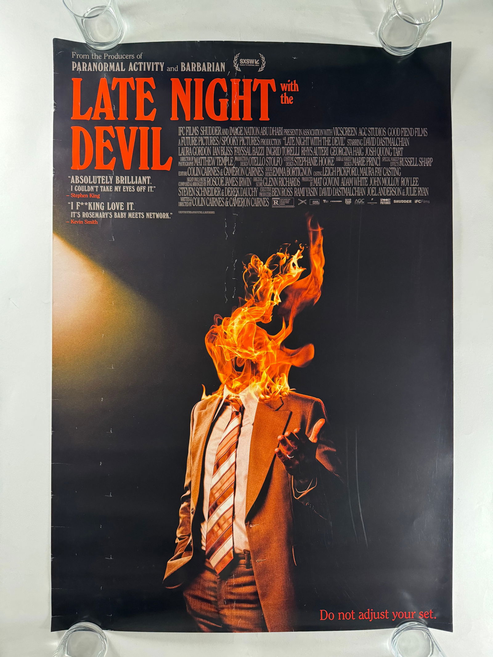 Late Night with the Devil 2023 Original Double Sided DSS One Sheet 27x40 Movie Poster Cairnes (1 of 4)