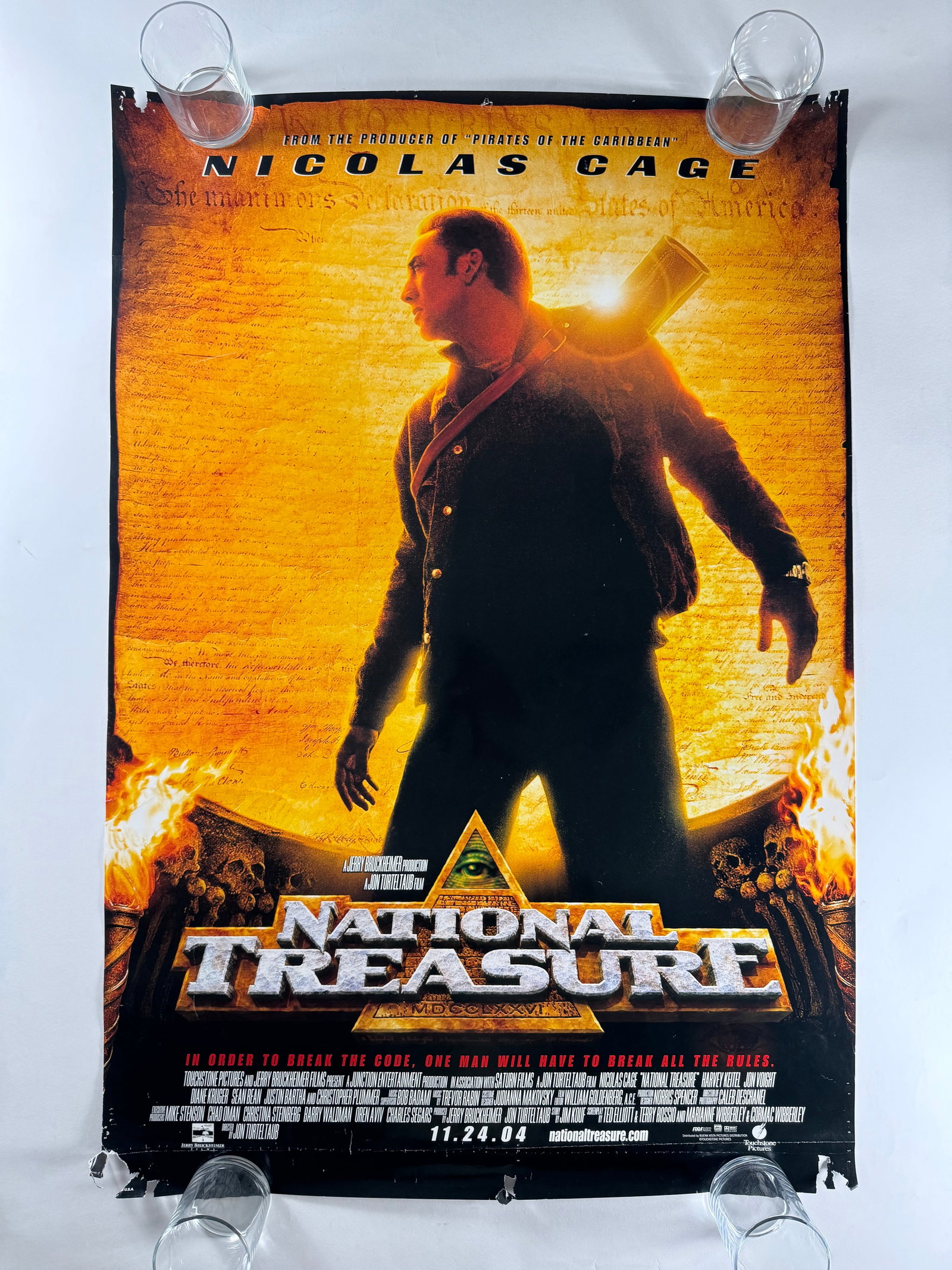 National Treasure 2004 Original Double Sided DSS One Sheet 27x40 Movie Poster Nicolas Cage (1 of 8)