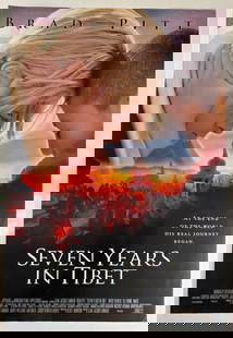 Seven Years in Tibet 1997 Original Double Sided DSS One Sheet 27x40 Movie Poster Brad Pitt: Seven Years in Tibet is a 1997 American biographical war drama film directed by Jean-Jacques Annaud. It is based on Austrian mountaineer and Schutzstaffel (SS) sergeant Heinrich Harrer's 1952 memoir o