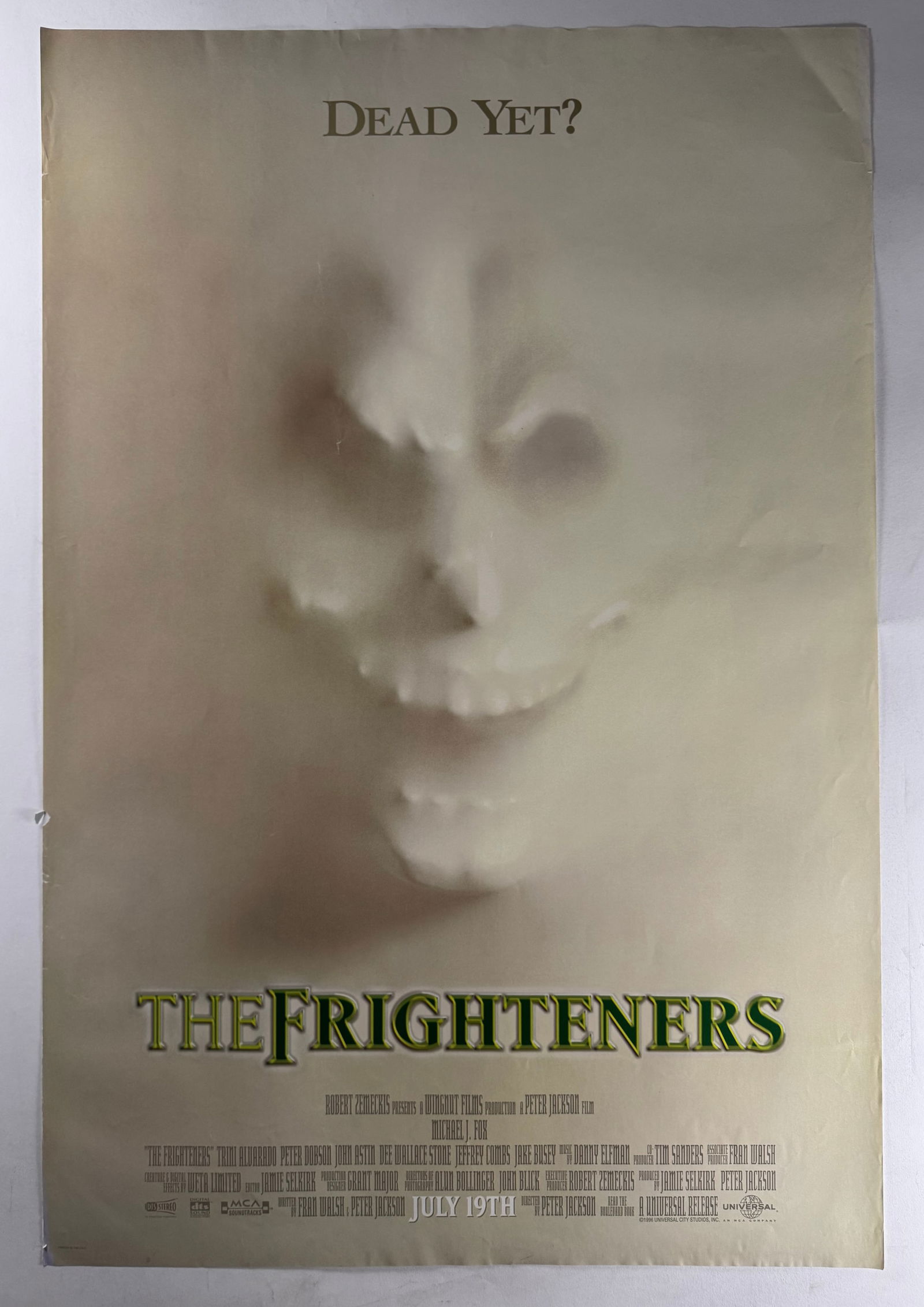 The Frighteners 1996 Original Double Sided DSS One Sheet 27x40 Movie Poster Peter Jackson (1 of 4)