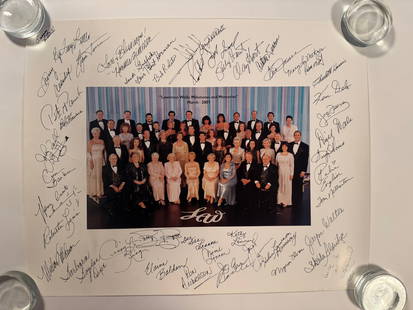 Lawrence Welk: Milestones & Memories 2001 Poster Signed Autographed 16"x20": Please note that the autographs are part of the print, not original