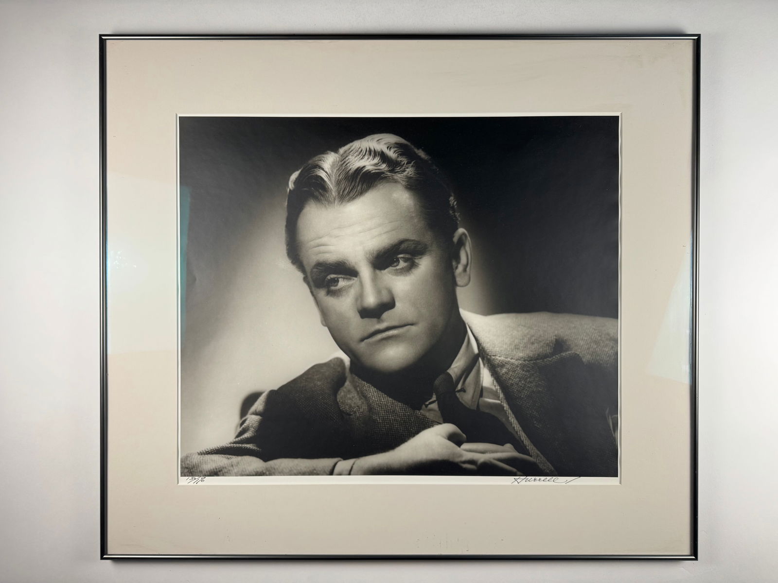 James Cagney 24x20 Framed Portrait Signed and Numbered by George Hurrell 32x28: James Francis Cagney Jr. (July 17, 1899 – March 30, 1986) was an American actor and dancer. On stage and in film, he was known for his consistently energetic performances, distinctive vocal style, a