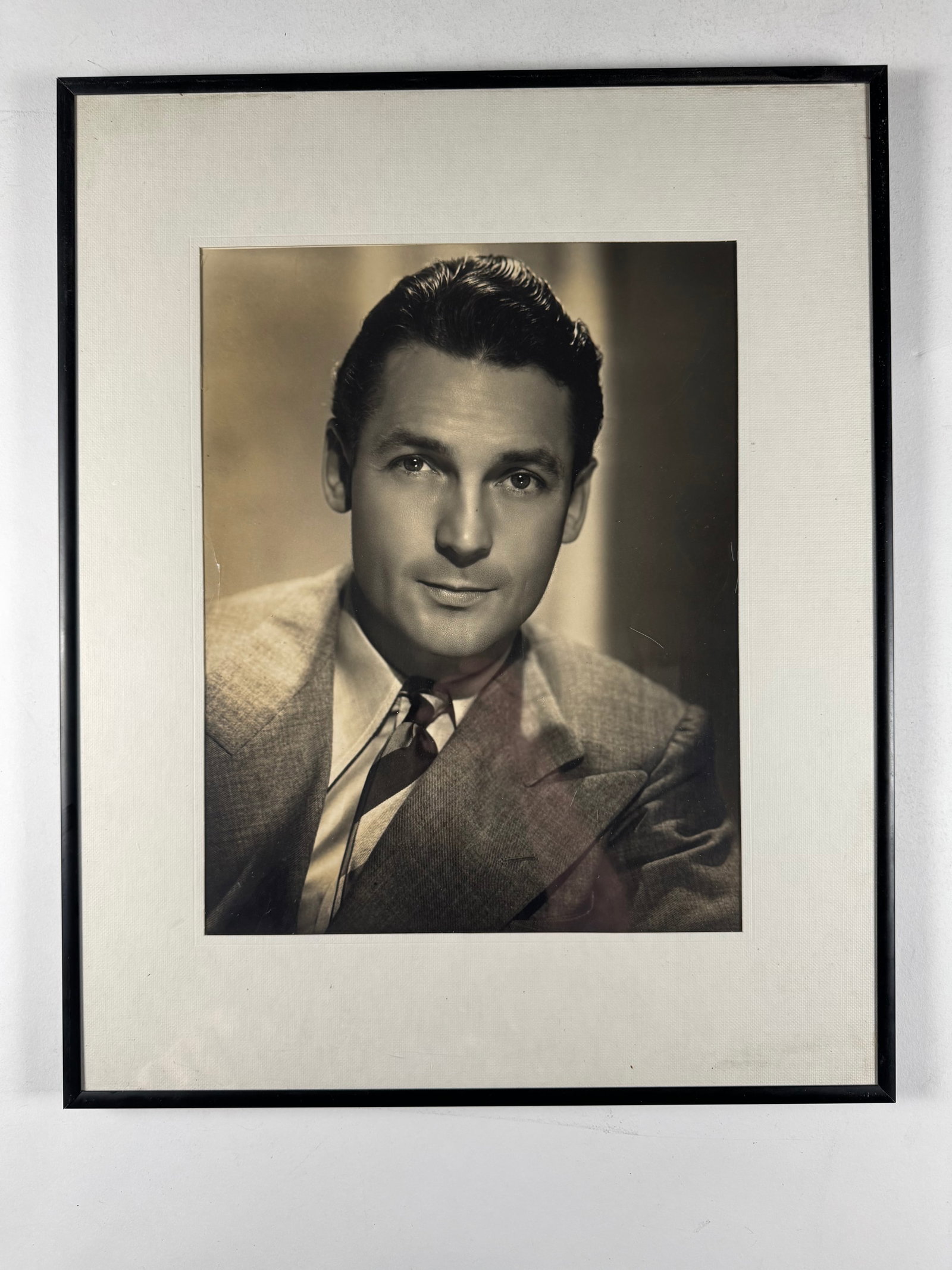 Charles Farrell 11x14 Framed Portrait by George Hurrell - Stamped on back: Charles David Farrell (August 9, 1900 – May 6, 1990) was an American film actor whose height was in the 1920s and 1930s and the Mayor of Palm Springs from 1947 to 1955. Farrell was known for his ons