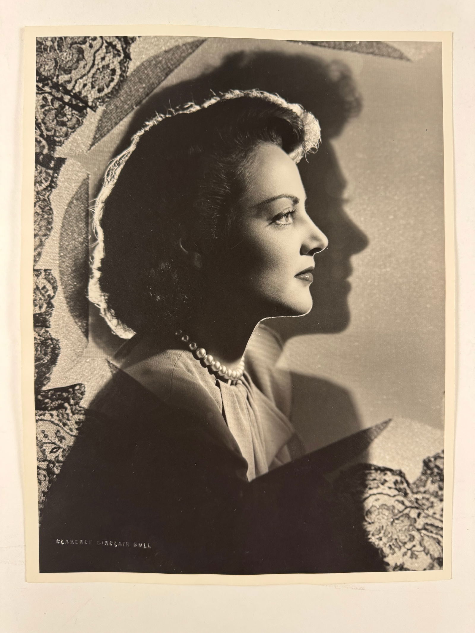 Marjorie Davis by Clarence S Bull Stamped and Embossed 10x13: Clarence Sinclair Bull (May 22, 1896 – June 8, 1979) was a portrait photographer who worked for movie studios during the Golden Age of Hollywood. He was head of the Metro-Goldwyn-Mayer stills depart
