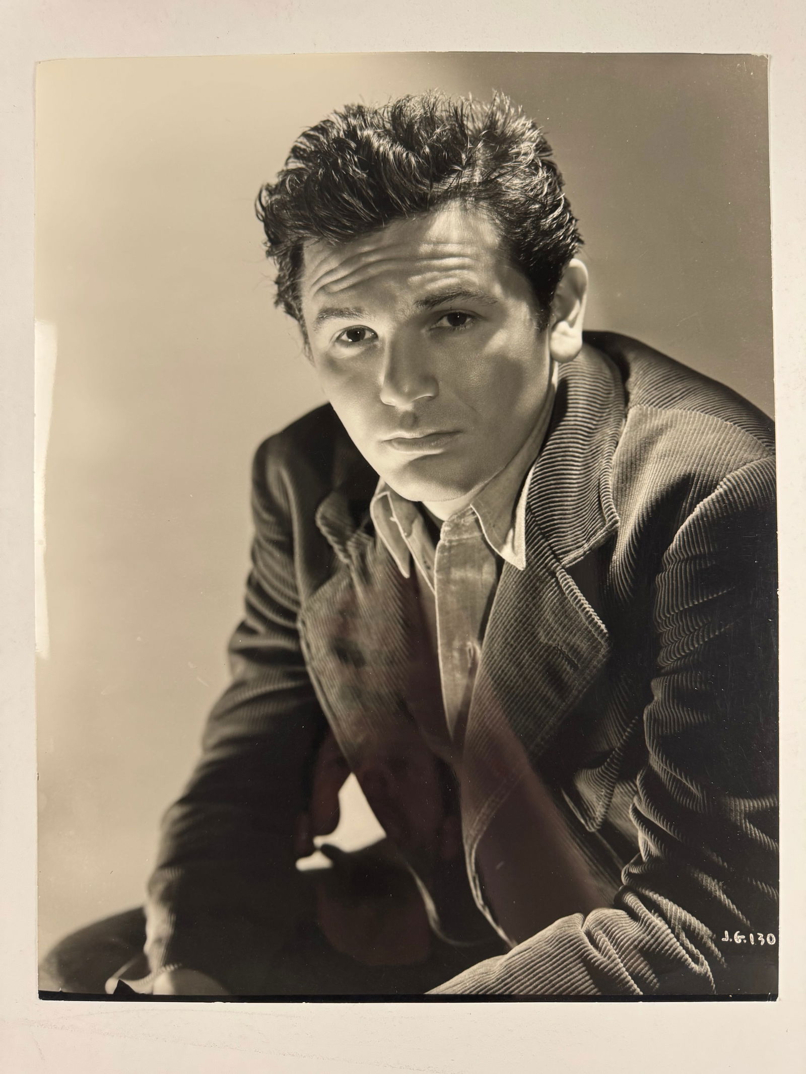 John Garfield Portrait 1939 Photo by George Hurrell 11x14: John Garfield (born Jacob Julius Garfinkle; March 4, 1913 – May 21, 1952) was an American actor who played brooding, rebellious, working-class characters. He grew up in poverty in New York City. In