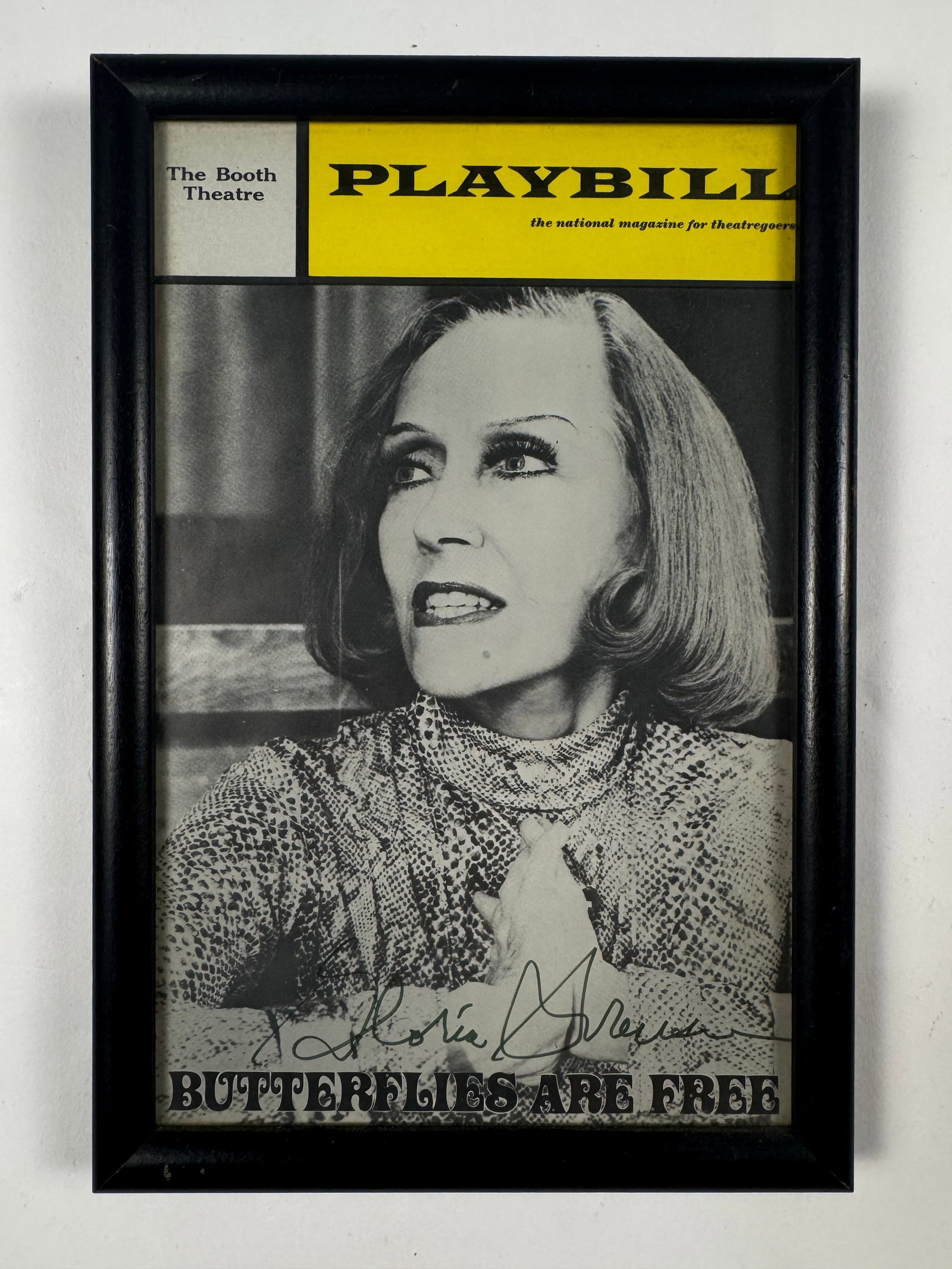 Butterflies Are Free Framed Playbill Broadway Program Signed by Gloria Swanson Autograph (1 of 3)