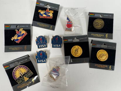 Lot of 11 Original 1996 Atlanta Olympic Lapel Pins: Lot of eleven Olympic Lapel Pins, all for the 1996 Atlanta Olympics.