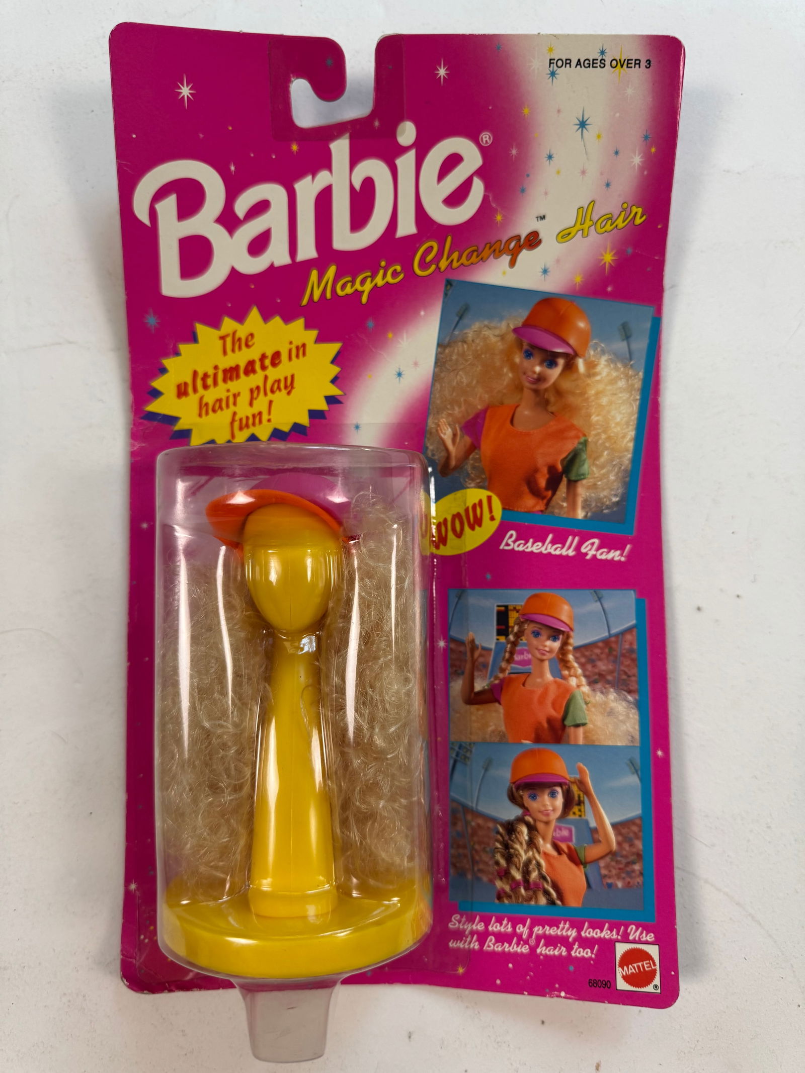 Barbie Magic Change Hair Wig Extensions 1993 Mattel: This is unopened but the card pack is bent as pictured.
