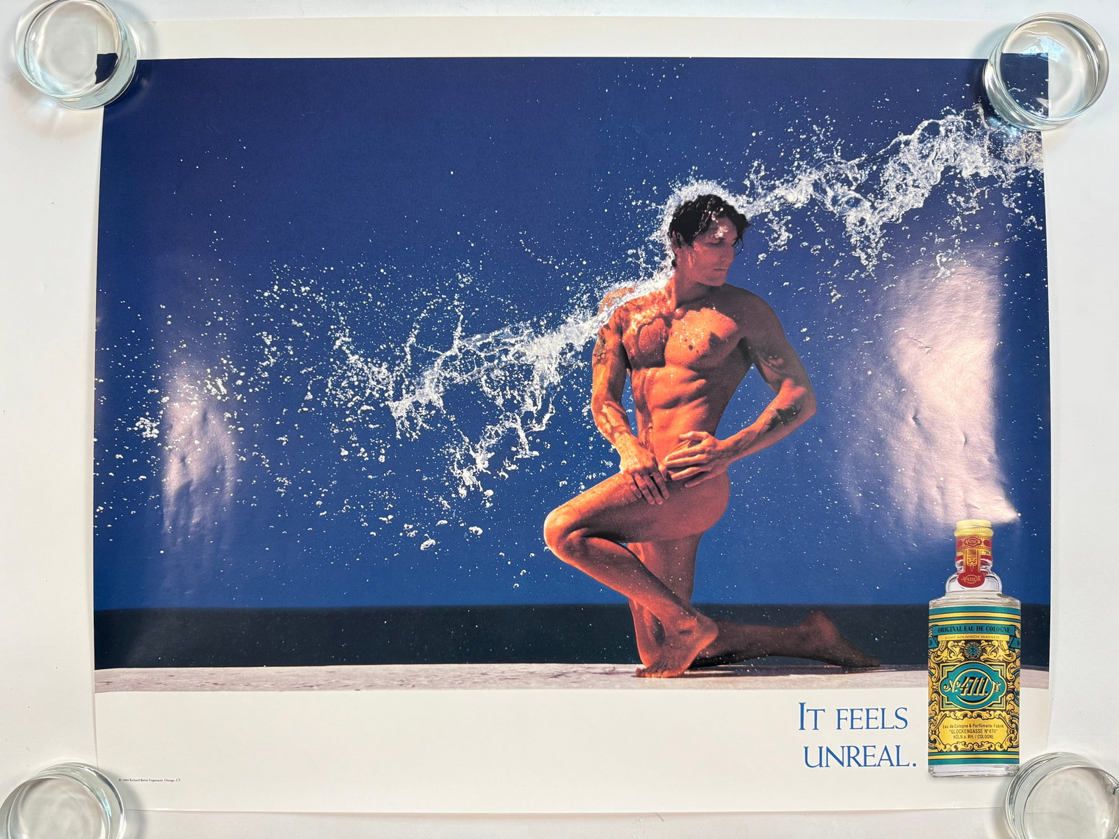 4711 German Cologne Original Poster Advertisment 1994 24x20 Gay Interest: 4711 is a traditional German Eau de Cologne by Mäurer & Wirtz. Because it has been produced in Cologne since at least 1799, it is allowed to use the geographical indication Original Eau de Cologne. T