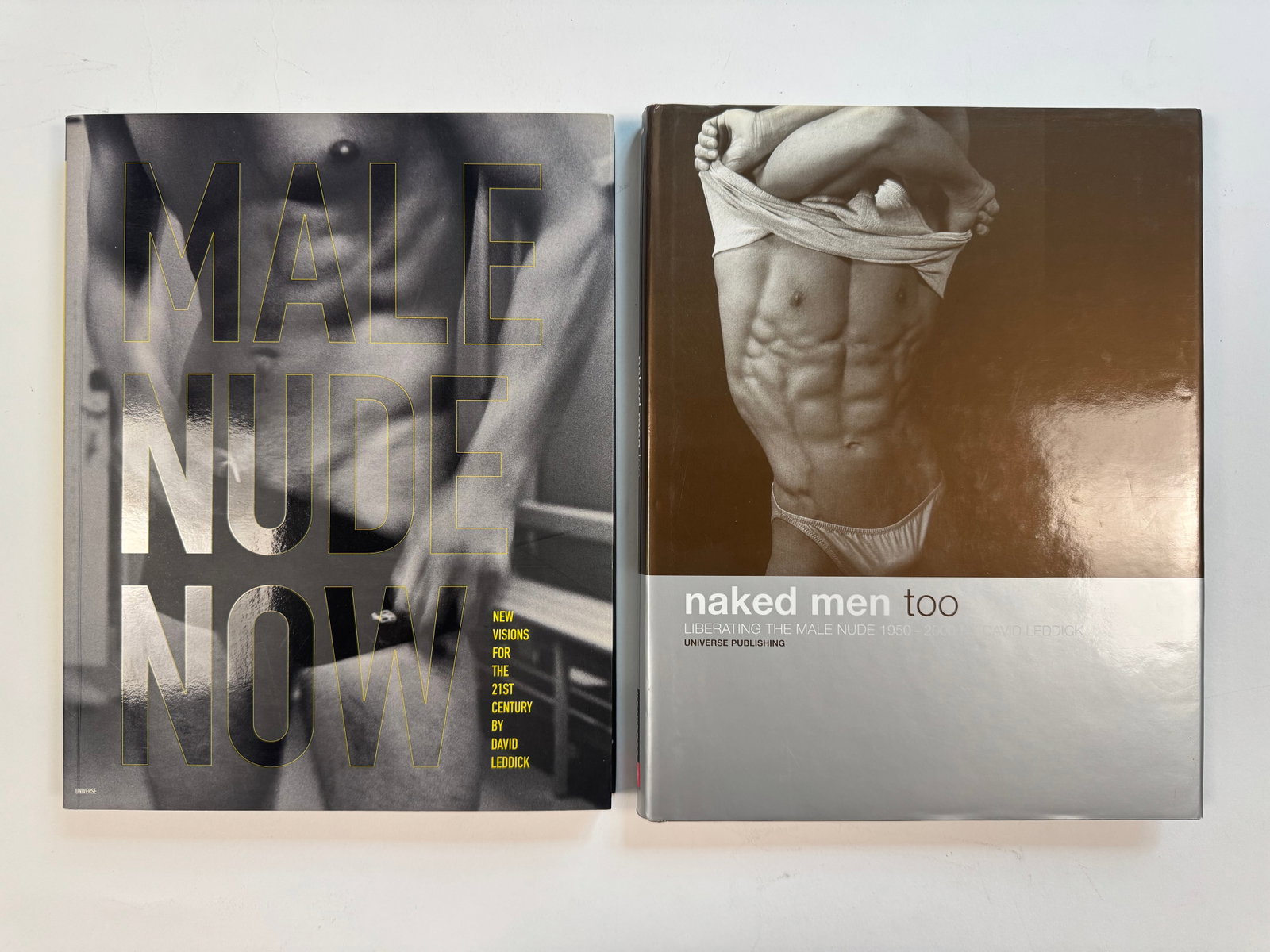 Male Nude Now and Naked Men Too Plus Book by David Leddick Plus Peter Wyman Proof: Both books are in Very Good Condition and included is a proof from the first book by Peter Wyman