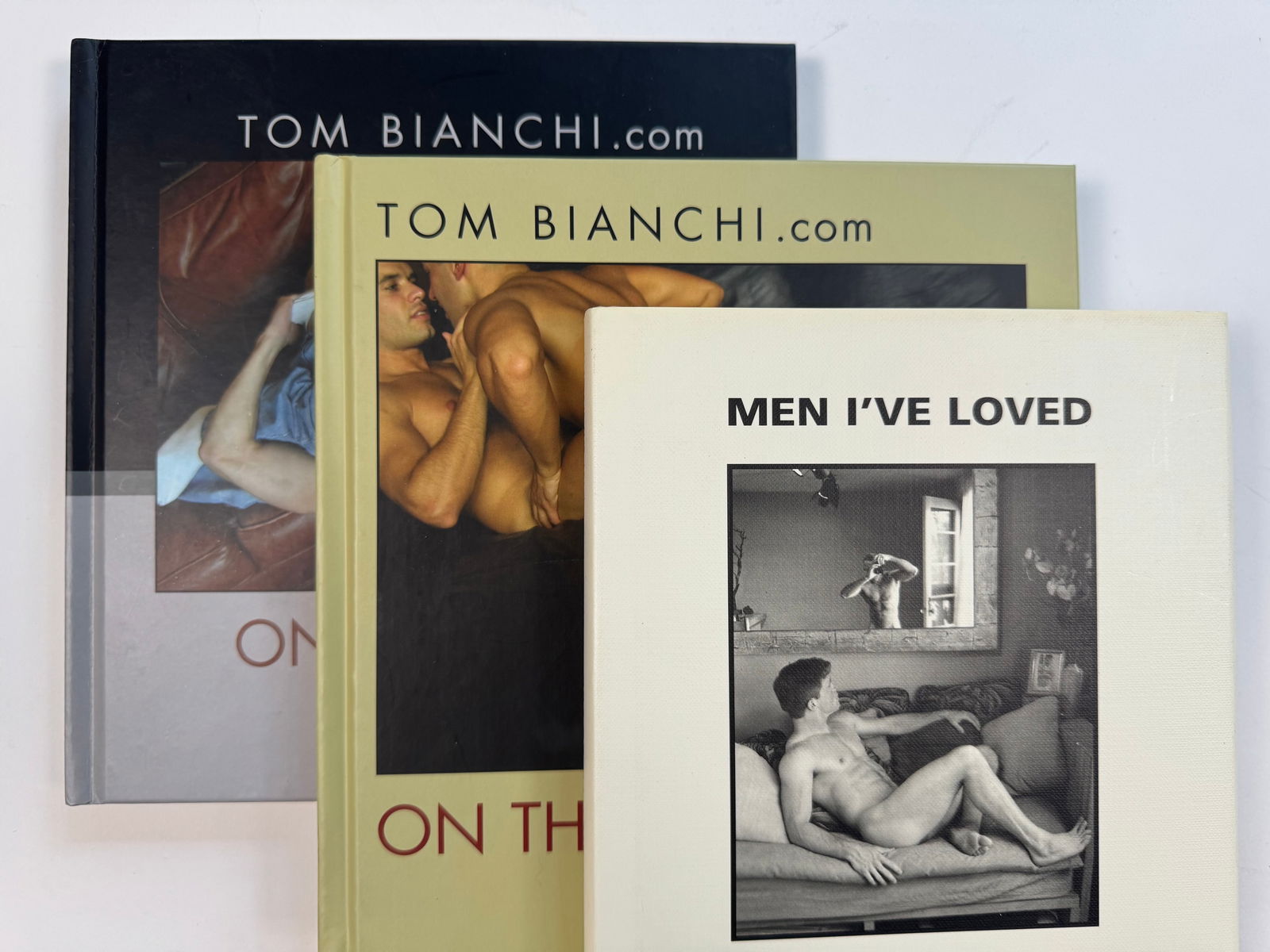 Lot of 3 Tom Bianchi Signed Books Out of Print Gay Interest Hardcover Book: Tom Bianchi signed On the Couch and signed and inscribed Men I've Loved.