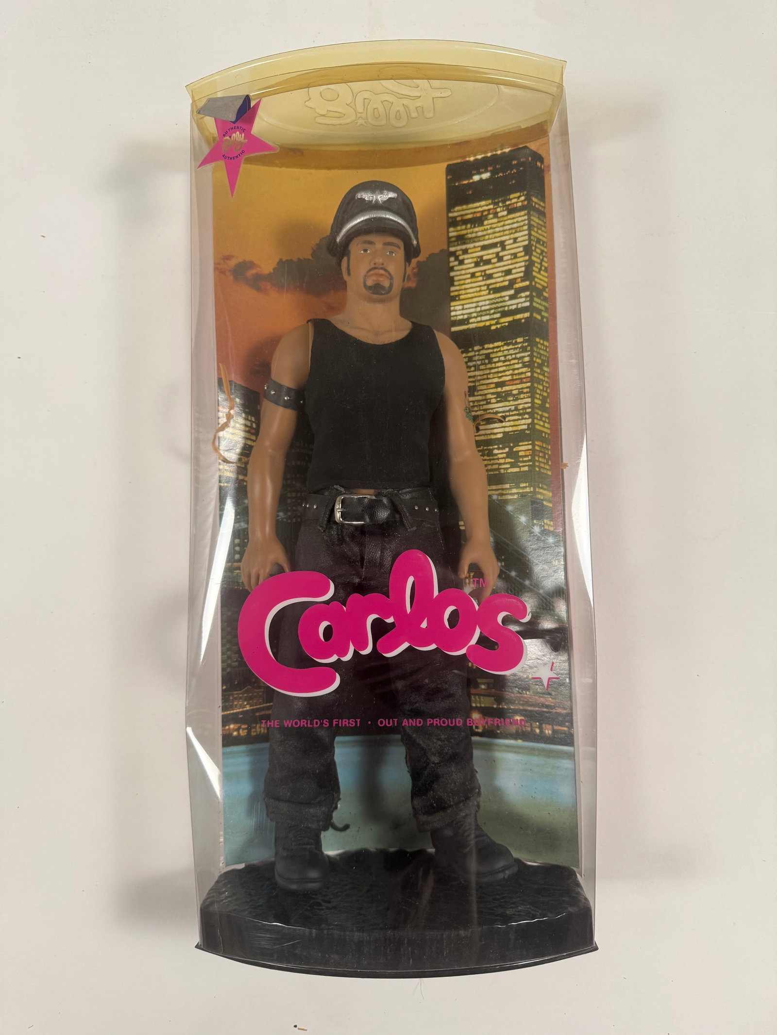Billy's Boyfriend Carlos - The World's First Out and Proud Gay Doll 1997 New York City Action Figure: Carlos, Billy's Puerto Rican boyfriend, was launched in 1998. Billy – The World's First Out and Proud Gay Doll (a.k.a. The Billy Doll and Billy the Gay Doll) is a doll introduced in the US in 1997. 