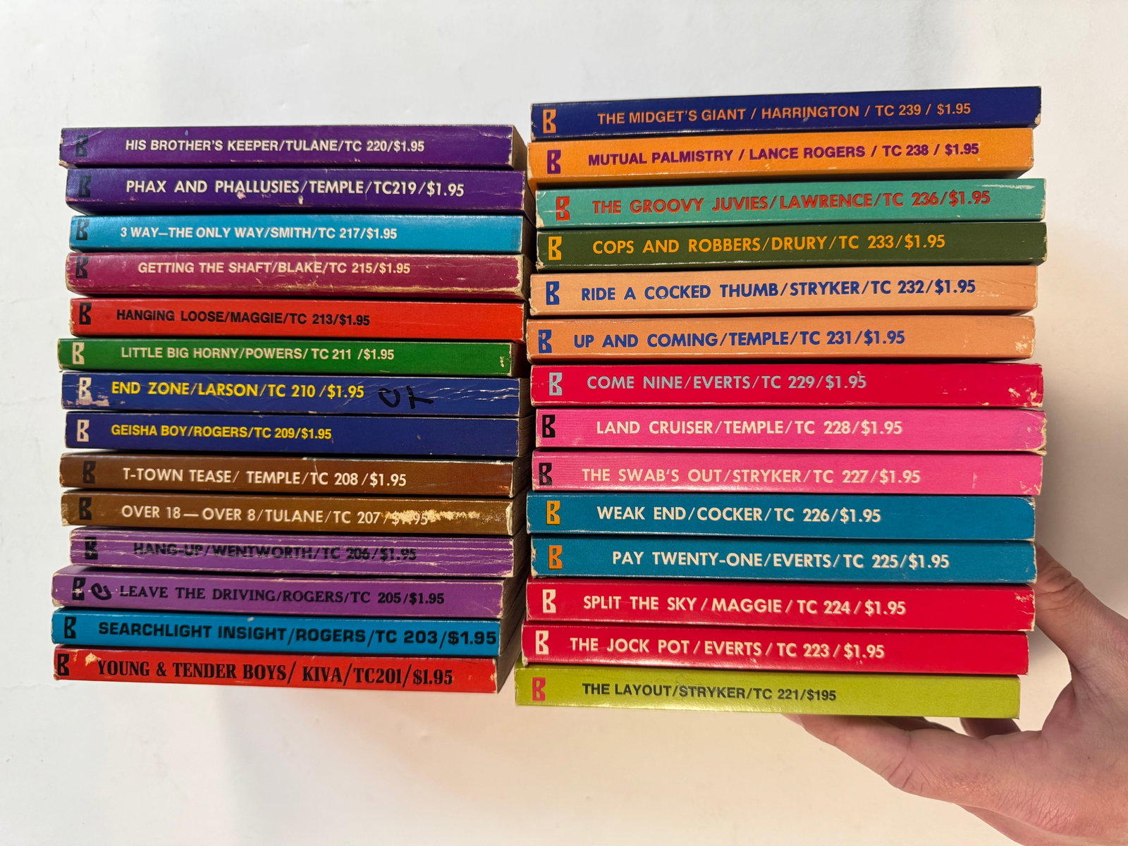 Lot of 28 Spartan Trojan Classic Gay Pulp Fiction Paperbook Books 200 Series: 201 203 205 206 207 208 209 210 211 213 215 217 219 220 221 223 224 225 226 227 228 229 231 232 233 236 238 239