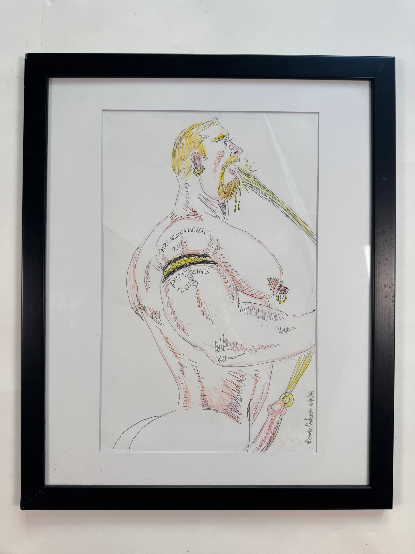 Randy Coleman 2015 Signed Pencil and Ink Drawing Mat Framed "Laguna Beach" 11x17 Frame 18x20: Randy Coleman was an artist and columnist for the San Francisco Bay Times. Coleman handcrafted each of the pieces for his “SF Sketch” column, often using just a sketchpad and pencil. He would 