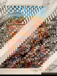 Hollywood Stars Movies Legends by Artist Don Barber 24x36 Rare Poster Unfolded: Rare 24”x36” tall art poster titled “Hollywood Stars Movies Legends”. Artist appears to be Don Barber. Suspect it was created in the 80s or 90s. Features 100s of movies stars and