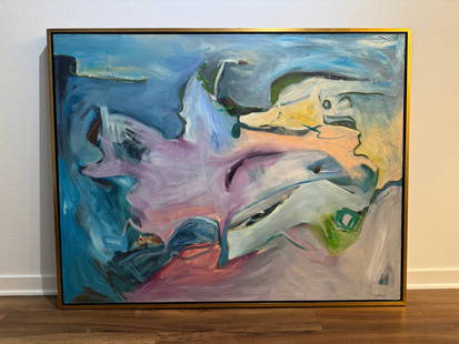 "Active Life" by Daniel Phill Original Painting 38"x50" Acrylic on Canvas: Daniel Phill was born and raised in Tacoma, Washington. He received his MFA from Stanford University and his BFA at the San Francisco Art Institute.