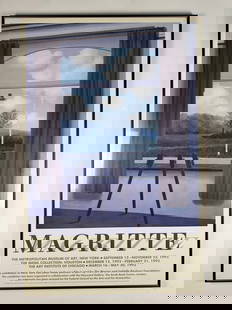 Rene Magritte Original 1992 1993 MOMA Exhibition New York Poster 26x39.5: René Magritte, The Human Condition, Original Exhibition Museum Poster from MOMA, Houston and Chicago.