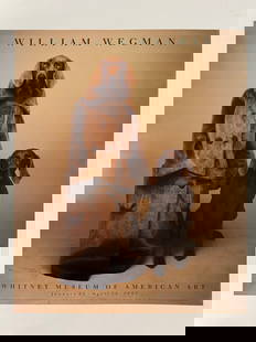 William Wegman Whitney Museum Exhibit Original Poster 23x28: This 23x28 Exhibit Poster for William Wegman's Whitney Museum Of American Art in New York city - is in Very Good Condition.