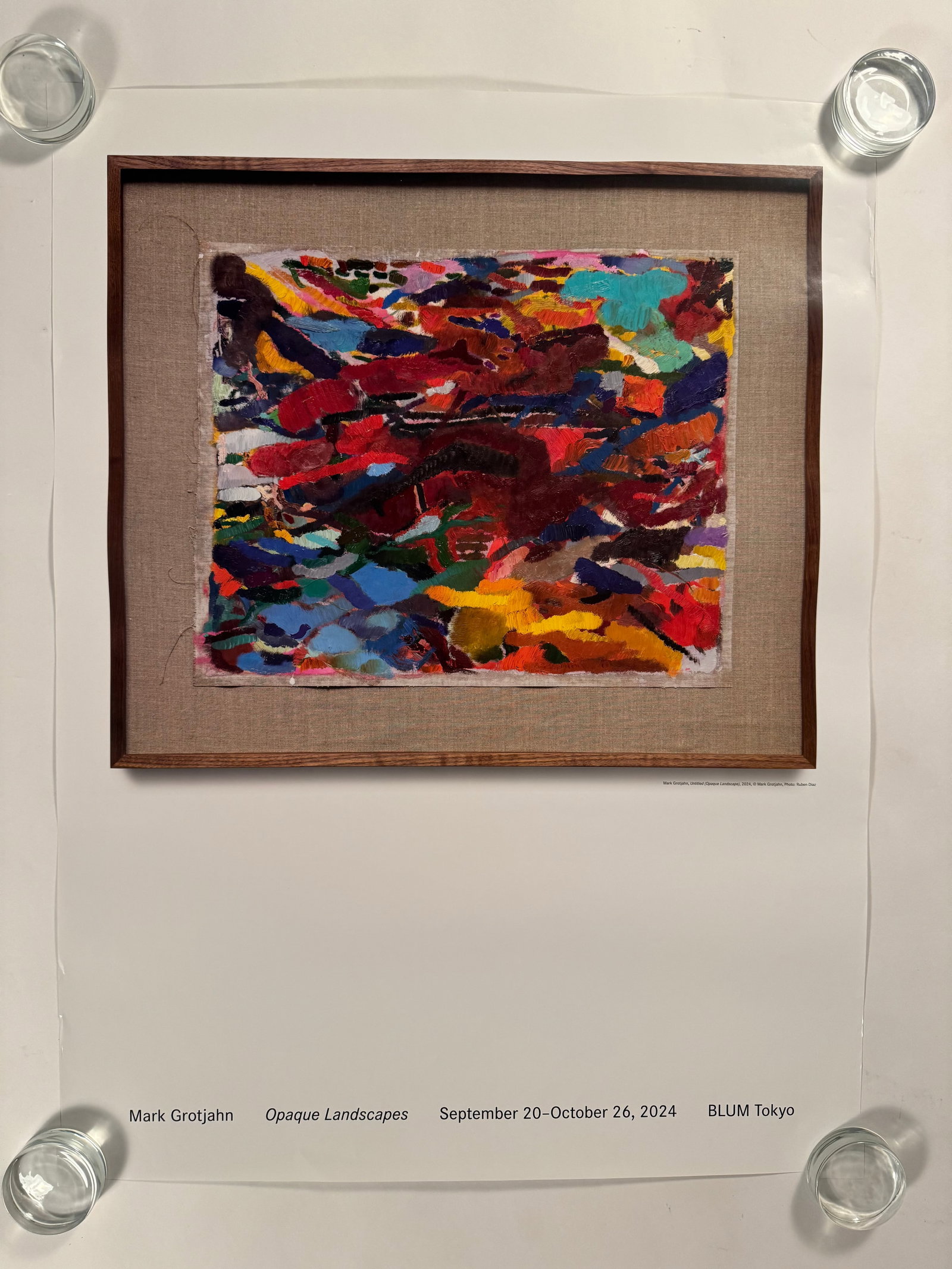 Mark Grotjahn "Opaque Landscapes" Blum Tokyo 2024 Exhibit Poster 24"x32" (1 of 4)