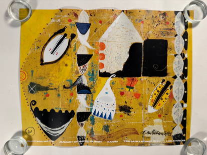 Ouattara Watts Signed Karma Los Angeles 2024 Exhibit Poster 22"x18": Ouattara Watts exhibit poster from Karma Los Angeles - January 19 to March 16 2024 - the artist’s first-ever exhibition in Los Angeles. Over the course of nearly four decades and across three contin