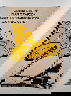 Abalone Alliance Diablo Canyon Occupation/Transformation  1978 Original Vintage Poster 13.5x22: This poster was found on a wall at an estate sale where it had been displayed for many years. Ships flat.