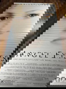 Angel Eyes 2001 Original Vinyl Movie Poster, Jennifer Lopez, Double-sided: Angel Eyes is a 2001 American romantic drama film directed by Luis Mandoki and starring Jennifer Lopez, Jim Caviezel, Terrence Howard, and Jeremy Sisto.