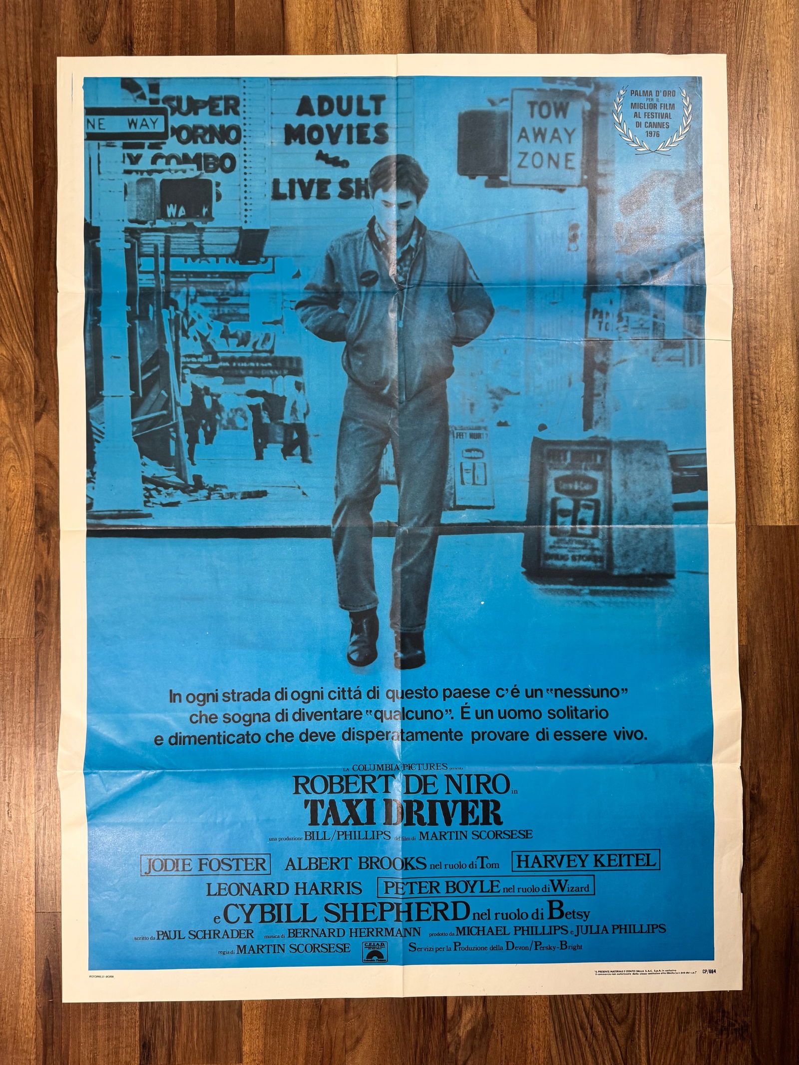 Taxi Driver 1976 Original RR80s 2 Fogli Italian 1P Folded Movie Poster 39"x55" Scorcese DeNiro (1 of 4)